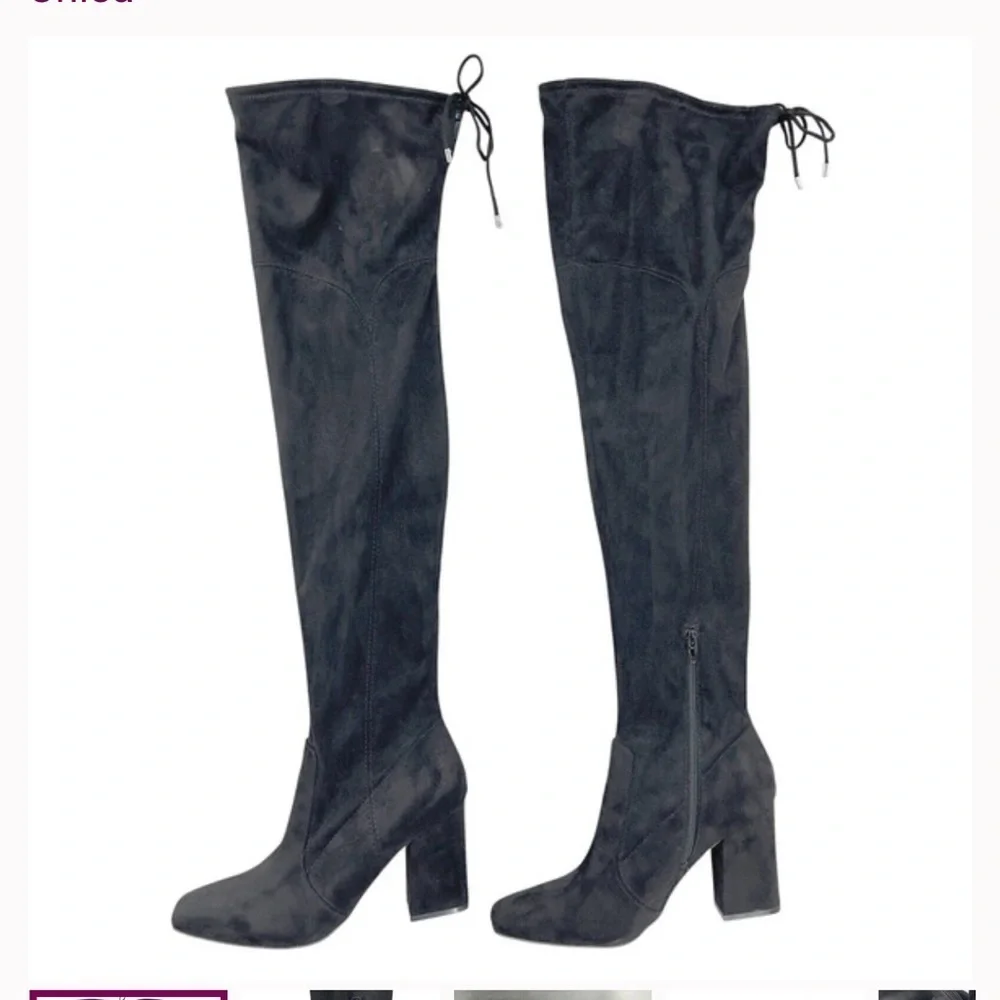 Unisa Unquesia Over-The-Knee Black Faux Suede Boots Women's Size 9    NWOT